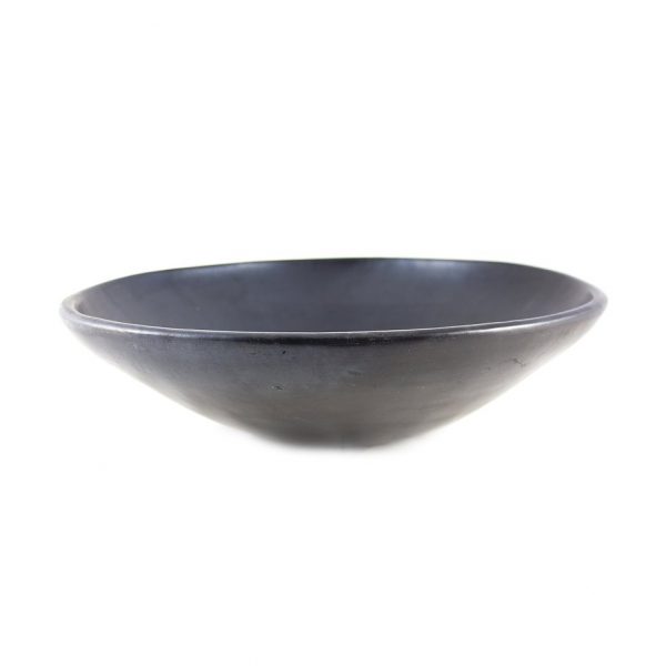 salad bowl black pottery