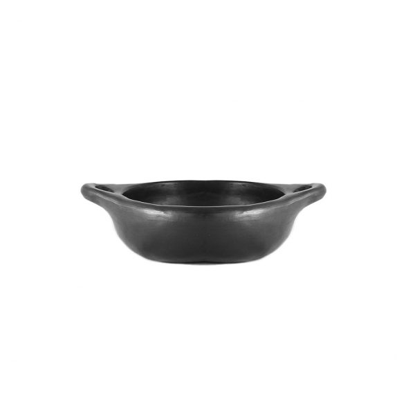 round oven dish black pottery