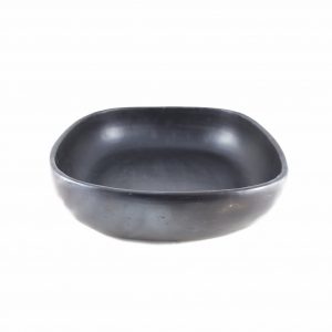 square oven dish black pottery la chamba